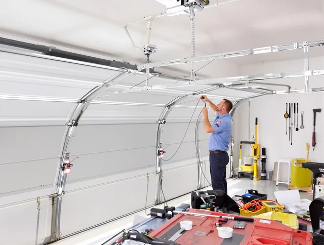 Garage door cable repair service by Riverview Garage Door Repair in Riverview