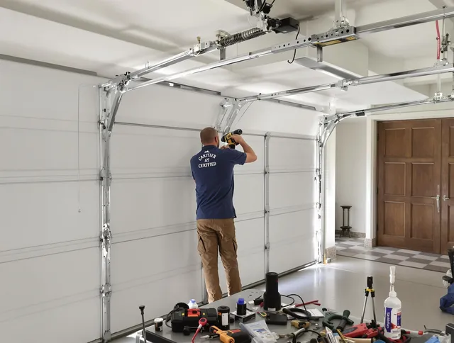 Riverview Garage Door Repair certified technician performing precision garage door repair in Riverview