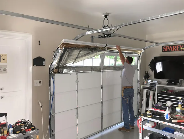 Garage door section replacement by Riverview Garage Door Repair in Riverview